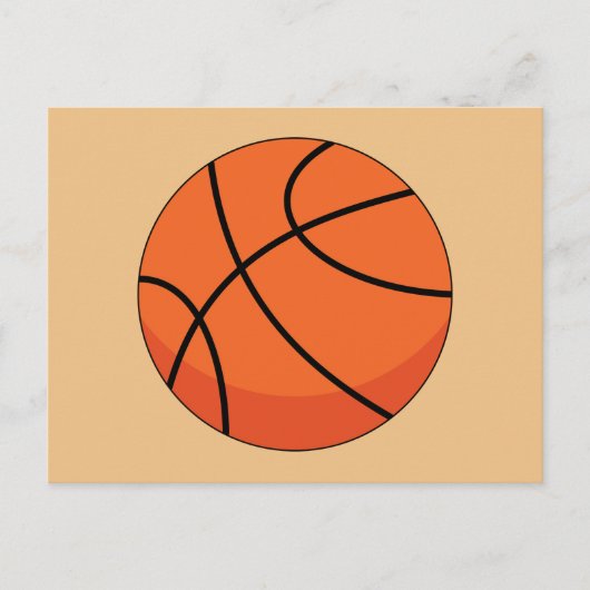 Carte Postale Balle de basket de dessin animé (Devant)
