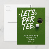 Carte Postale Balle de golf à côté du trou sur l'herbe verte de (Devant / Derrière)