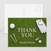 Carte Postale Balle de golf sur gazon vert (Devant / Derrière)