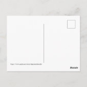 Carte Postale Balle de Noël bleue, Neige (Dos)