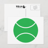 Carte Postale balle de tennis. (Devant / Derrière)