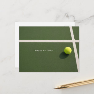 Carte Postale Balle de tennis avec Joyeux Anniversaire sur le co