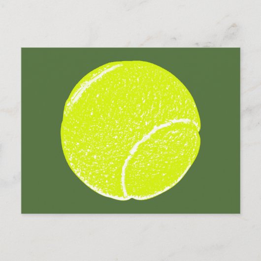 Carte Postale balle de tennis jaune (Devant)