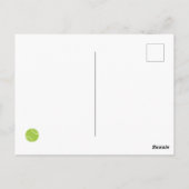 Carte Postale Balle de Tennis Vert moderne rayé Anniversaire (Dos)