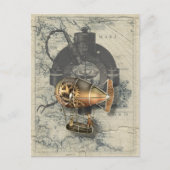 Carte Postale Balle Dirigible Steampunk (Devant)