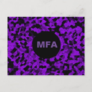Carte Postale Balle noire et violette