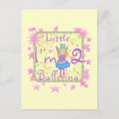 Carte Postale Ballerina 2e Anniversaire Tshirts et cadeaux (Devant)