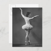 Carte Postale Ballerina à Tutu (Devant / Derrière)