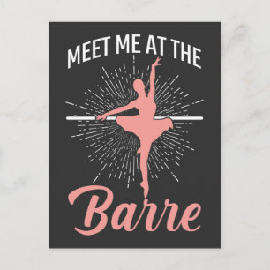 Carte Postale Ballerina Barre Ballet Danseuse Pirouette Girl