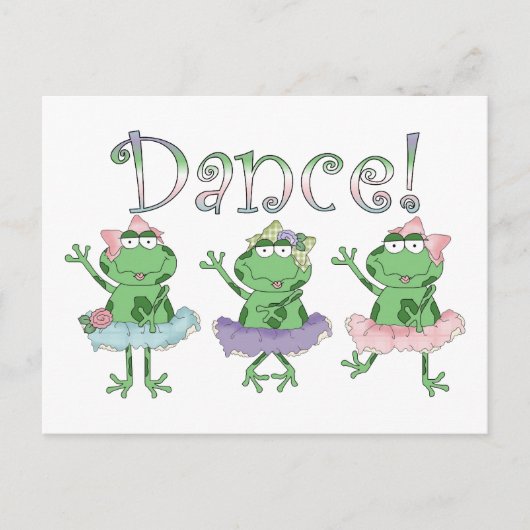 Carte Postale Ballerina Dance Frogs (Devant)