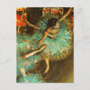 Carte Postale Ballerina Dance Green Dancer Edger Degas Peinture