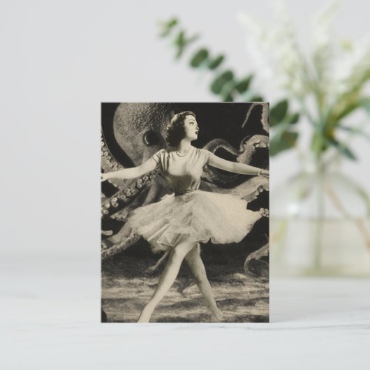 Carte Postale Ballerina Danse avec la pieuvre (Debout devant)