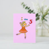 Carte Postale Ballerina de 5 ans (Debout devant)