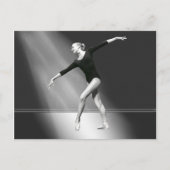 Carte Postale Ballerina en noir et blanc (Devant)