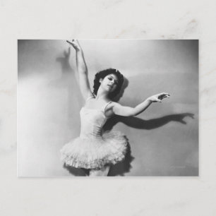 Carte Postale Ballerina en pointe B&W