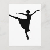 Carte Postale BALLERINA En Pointe (silhouette de ballet Dancer) (Devant)