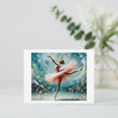 Carte Postale Ballerina en rose, (Debout devant)