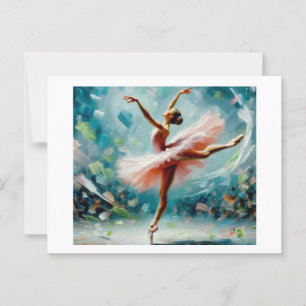 Carte Postale Ballerina en rose,