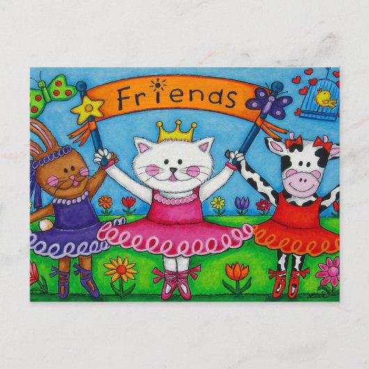 Carte postale Ballerina Friends (Devant)