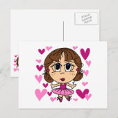 Carte Postale Ballerina Girl (Devant / Derrière)