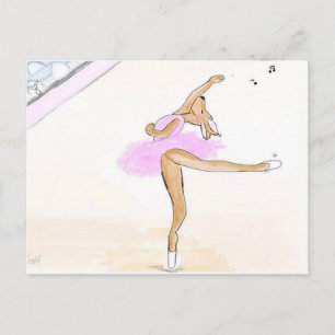 Carte Postale Ballerina Kängaru Tanzen liebe postkarte