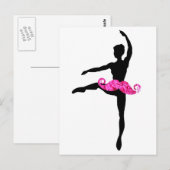 Carte Postale Ballerina Mustache (Devant / Derrière)
