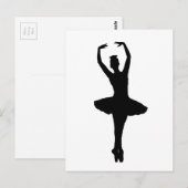 Carte Postale BALLERINA PIROUETTE EN POINTE (Danseur de ballet)  (Devant / Derrière)