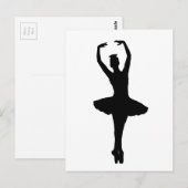 Carte Postale BALLERINA PIROUETTE EN POINTE (Danseur de ballet S (Devant / Derrière)
