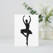 Carte Postale BALLERINA PIROUETTE (silhouette de danse de ballet (Debout devant)