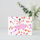 CARTE POSTALE BALLERINA ROSE DANSER ET SAUTER (Debout devant)