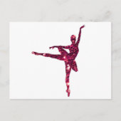 Carte Postale Ballerina rose mousseuse (Devant)