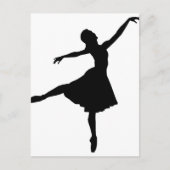 Carte Postale Ballerina Silhouette (Devant)