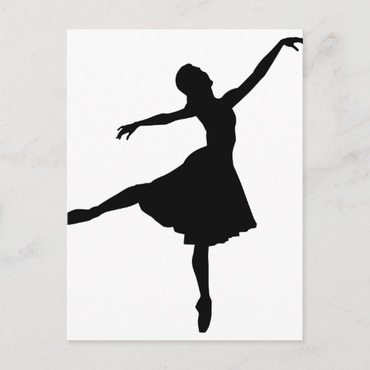 Carte Postale Ballerina Silhouette (Devant)