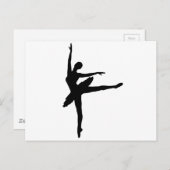 Carte Postale Ballerina Silhouette (Devant / Derrière)