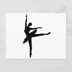 Carte Postale Ballerina Silhouette