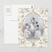 Carte Postale Ballerina vintage et typographie (Devant / Derrière)