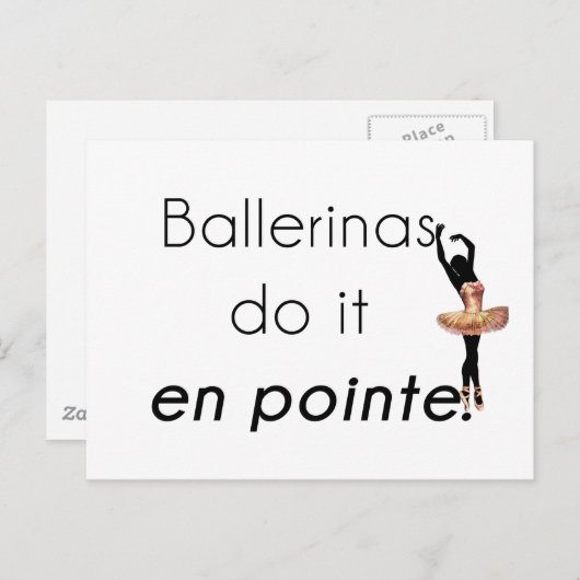 Carte Postale Ballerinas donc ! (Devant / Derrière)