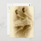 Carte Postale Ballerinas vintages (Devant / Derrière)