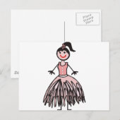 Carte Postale ballerine 1 (Devant / Derrière)