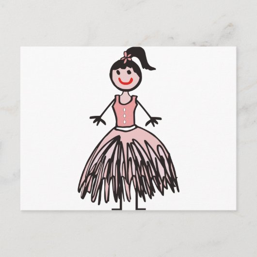 Carte Postale ballerine 1 (Devant)