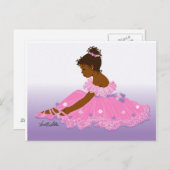 Carte Postale ballerine avec signature (Devant / Derrière)