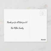 Carte Postale Ballerine Ballet Merci (Dos)