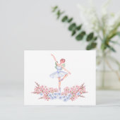 Carte Postale Ballerine de danse aquarelle (Debout devant)