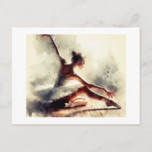 Carte Postale Ballerine en mouvement,