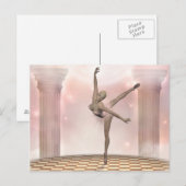 Carte Postale ballerine rose (Devant / Derrière)