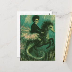 Carte Postale Ballerine sur son hippocampe