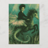 Carte Postale Ballerine sur son hippocampe (Devant)