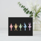 Carte Postale Ballerines d'arc-en-ciel (Debout devant)