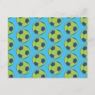 Carte Postale Balles de football vertes Amateurs de sports Joueu