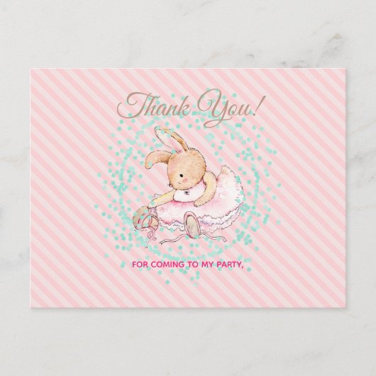 Carte Postale Ballet Animaux AquaBallet Animaux Aqua Merci (Devant)